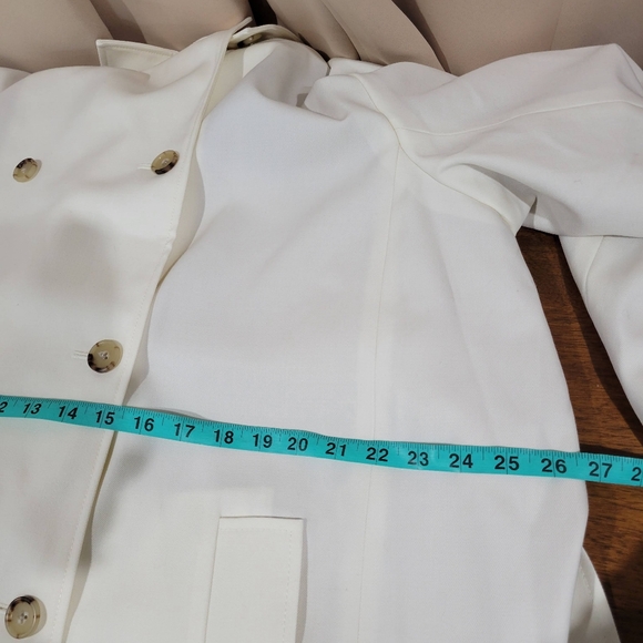 J Crew Trench coat in wool blend Size 16 NWT Cream - Picture 11 of 12